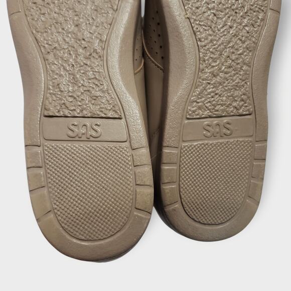 SAS Womens Free Time Walking Shoe Mocha Leather Sz 9 Orthopedic Comfort Lace Up - Picture 14 of 16